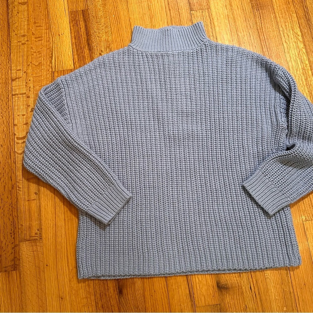 Haven Well Within fisherman sweater featuring a button-up mock neck. Sz M (a1) - Picture 14 of 16